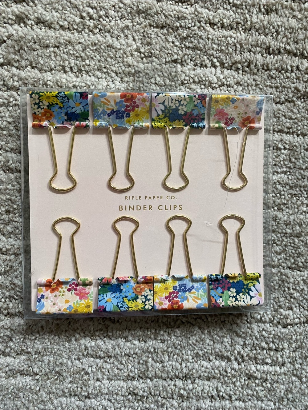 Rifle Paper Co. Floral to Gold Binder Clips - Assorted Multicolor